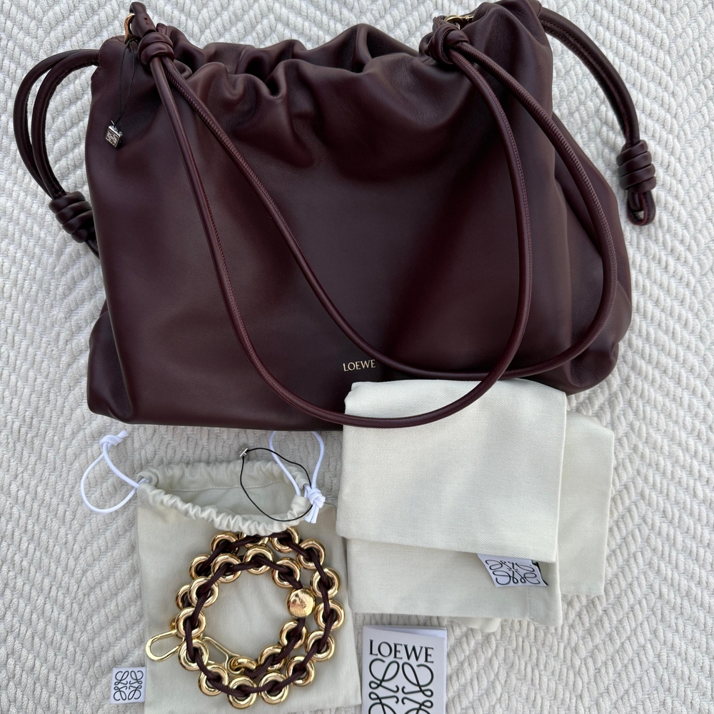 (NEW) Loewe Burgundy Hammock Shoulder Bag